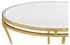 491110-G-GAM Jonathan Charles Fine Furniture JC Edited - Simply Elegant Gilded Iron Round Side Table With An Antique Glass Top