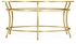 491111-G-GAM Jonathan Charles Fine Furniture JC Edited - Simply Elegant Gilded Iron Round Coffee Table With An Antique Glass Top