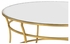 491111-G-GAM Jonathan Charles Fine Furniture JC Edited - Simply Elegant Gilded Iron Round Coffee Table With An Antique Glass Top
