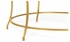 491111-G-GAM Jonathan Charles Fine Furniture JC Edited - Simply Elegant Gilded Iron Round Coffee Table With An Antique Glass Top