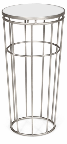 491113-S-GAM JC Edited Simply Elegant Silver Iron Round End Table