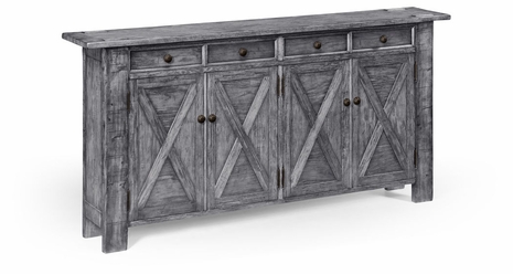 491124-ADG Jonathan Charles Fine Furniture JC Edited - Casually Country Antique Dark Grey Narrow Sideboard