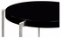 491136-S-BLG JC Edited Simply Elegant Silver Iron Round Lamp Table In Smoky Black Top