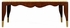 491158-MAG JC Edited Comfortably Casual Mahogany Coffee Table With Bidasar Gold Marble Top