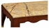 491158-MAG JC Edited Comfortably Casual Mahogany Coffee Table With Bidasar Gold Marble Top