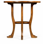 491163-CFW Jonathan Charles Country Walnut Round Lamp Table