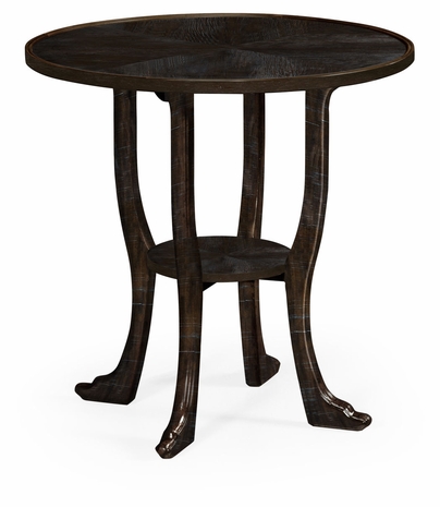491163-PDA Jonathan Charles Dark Ale Round Lamp Table