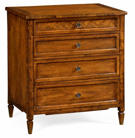 491166-CFW Jonathan Charles Small Chest of Drawers in Country Walnut