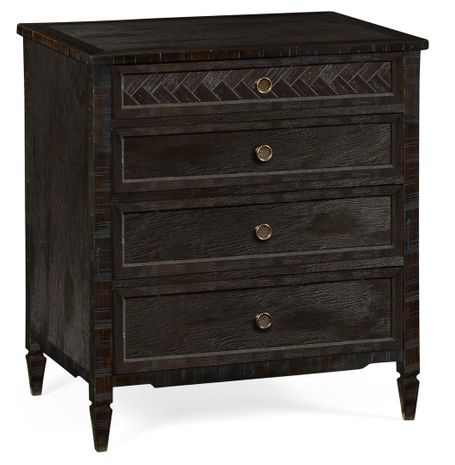 491166-PDA Jonathan Charles Fine Furniture JC Edited - Casually Country Small Chest Of Drawers In Dark Ale