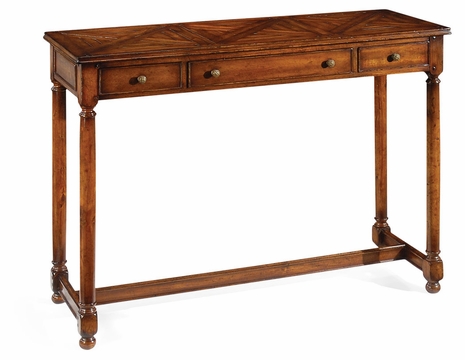 492024 Jonathan Charles Country Farmhouse Walnut Parquet Console