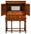 492033-WAL Jonathan Charles Buckingham William & Mary Oyster Secretaire Cabinet On Stand