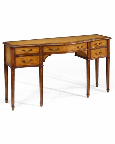 492040 Jonathan Charles Special Order Large Leather Console Table