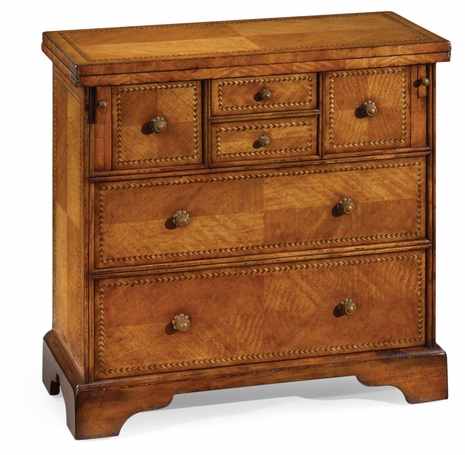 492043 Jonathan Charles Windsor Satinwood Writing Chest