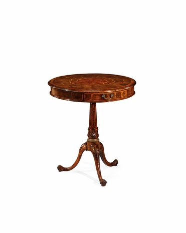 492057 Jonathan Charles Windsor Oyster Veneer Lamp Table