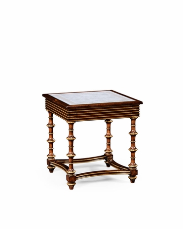 492071 Jonathan Charles Luxe Walnut & églomisé Side Table