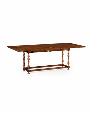 492095 Jonathan Charles Country Farmhouse Large Walnut Hunt Table