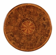 492096 Jonathan Charles Windsor Oyster Round Table On Brass Base