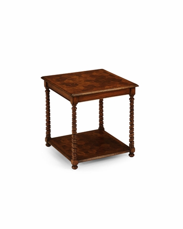 492104 Jonathan Charles Windsor Oyster Veneer Square Side Table