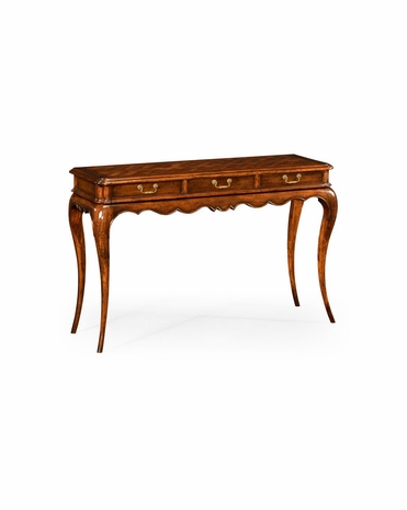 492109 Jonathan Charles Special Order French Style Walnut Console Table