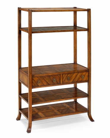 492117 Jonathan Charles Special Order Walnut Parquet Shelf