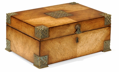 492122 Jonathan Charles Windsor Lockable Deeds Style Box (Satinwood)