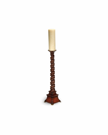 492165 Jonathan Charles Special Order Twisted Candlestick On Square Base