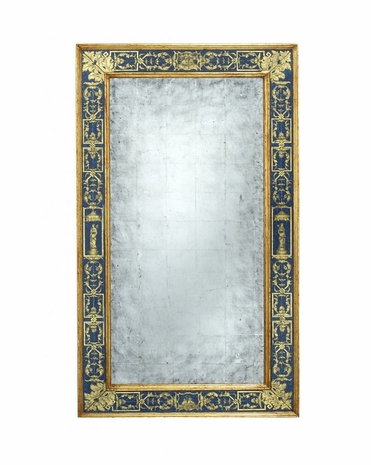 492204 Jonathan Charles Special Order Blue églomisé Mirror