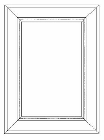 492209 Jonathan Charles Formal Walnut Antique Leather Mirror (Plain)