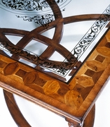 492225 Jonathan Charles Windsor Square Oyster & églomisé Coffee Table (52")