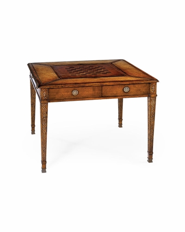 492242 Jonathan Charles Windsor Square Games Table With Carved Legs