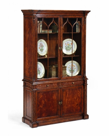 492251 Jonathan Charles Special Order George III Gothic Mahogany Glazed Cabinet