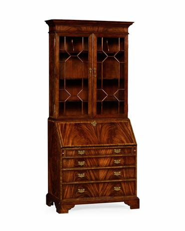 492260 Jonathan Charles Buckingham Mahogany Bureau Bookcase