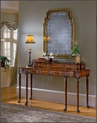 492267 Jonathan Charles Buckingham Buffet Or Serving Table With Brass Gallery