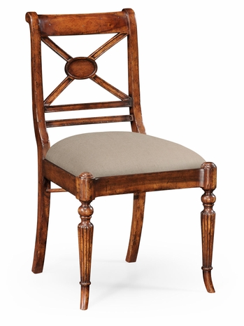 492316 Jonathan Charles Consulate Generals Side Chair in Medium Mahogany
