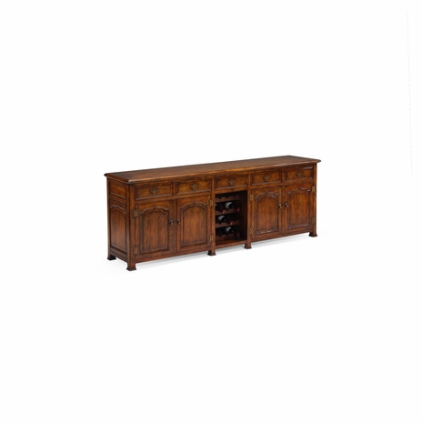 492361 Jonathan Charles Special Order Welsh Dresser Base With Wire Tack In Walnut