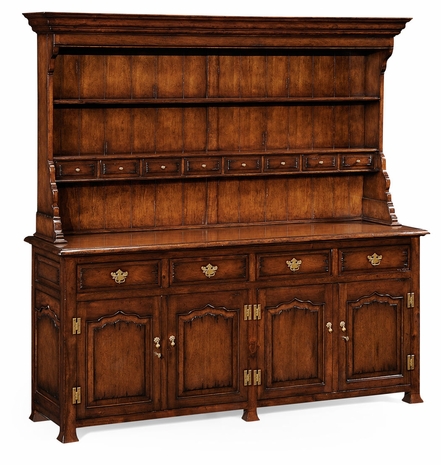 492362 Jonathan Charles Special Order Large Walnut Welsh Dresser Without Wire Rack