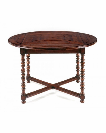 492369 Jonathan Charles Special Order Round Parquet Breakfast Table (64")