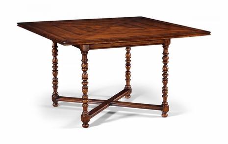 492371 Jonathan Charles Country Walnut Square Dining Table (60X60)