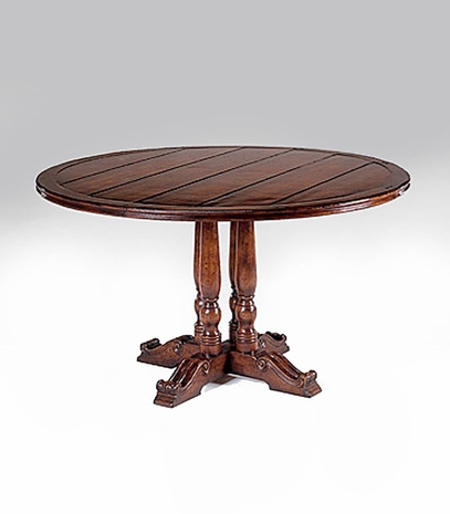 492377 Jonathan Charles Round Pedestal Table with Purchase of Chairs
