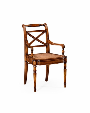 492413 Jonathan Charles Windsor Regency Cross Frame Back Chair (Arm)