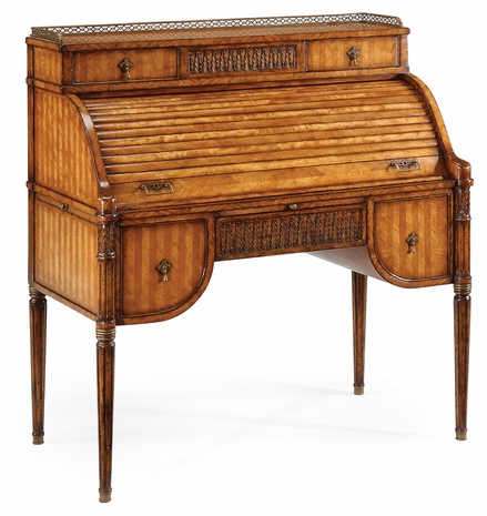 492419 Jonathan Charles Special Order Satinwood Roll Top Desk