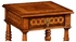 492456 Jonathan Charles Special Order Rope Twist Square Side Table (Small)