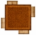 492509-MWC Jonathan Charles Langton Circle Inlay Square Coffee Table