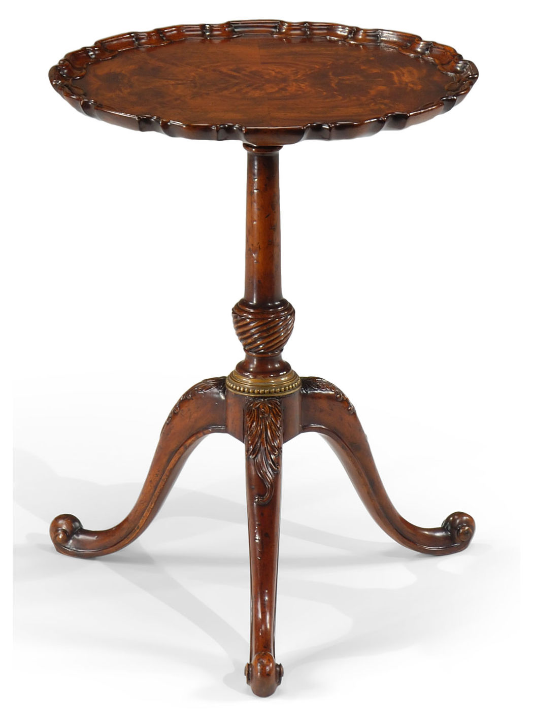 492518 Jonathan Charles Buckingham Piecrust Lamp Table (21.5")