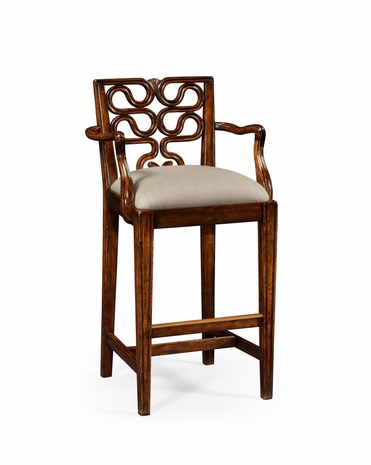 492546 Jonathan Charles Special Order Serpentine Back Counter Stool (Arm)