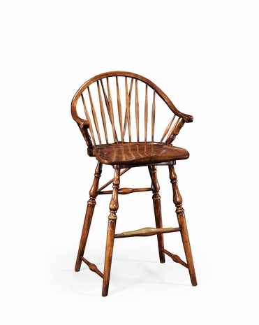 492567 Jonathan Charles Country Farmhouse Windsor Style Barstool (Arm)