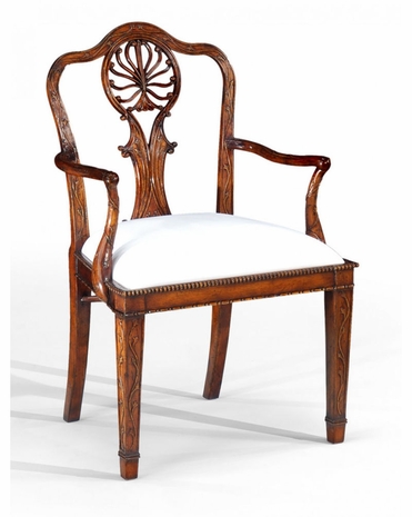 492571 Jonathan Charles Special Order Adam Style Rococo Dining Chair Straight Leg (Arm)