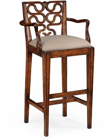 492585 Jonathan Charles Windsor Serpentine Back Barstool (Arm)