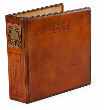 492596-L005 Jonathan Charles Point of Sales 3 Ring Leather Binder (Letter)