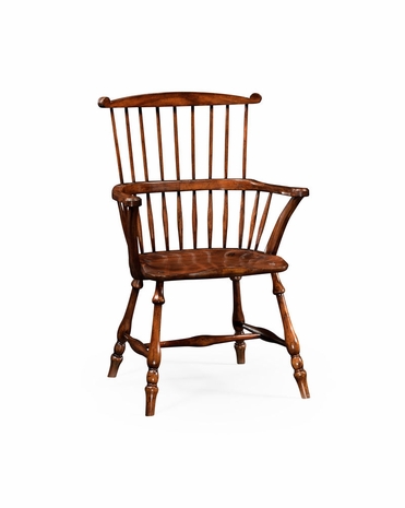 492601 Jonathan Charles Country Farmhouse Windsor Armchair Walnut